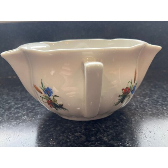 Vtg Pillivuyt Porcelain Floral Design 8 oz Sauce or Gravy Boat - Picture 2 of 9